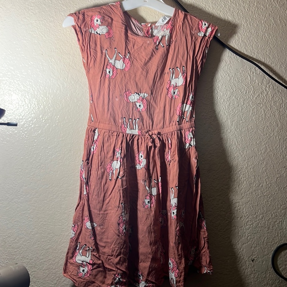 H&M unicorn dress with pockets